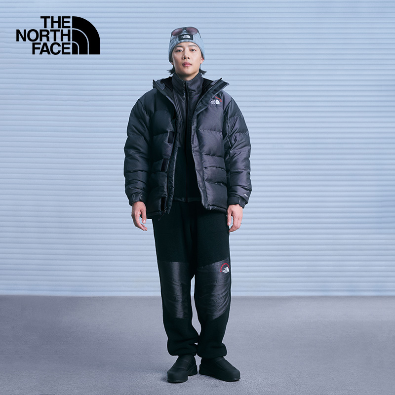 The North Face 2024 年モデルの新商品、クラシックなアイコンシリーズの男性用 HMLYN ヒマラヤ産ガチョウの羽毛で保温効果のあるダウンジャケットです