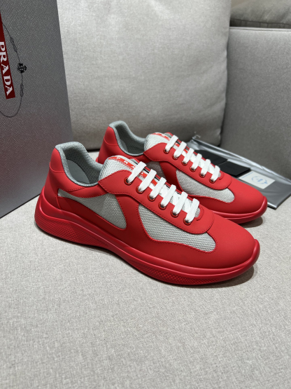プラダ「Prada」プラダ アメリカスカップ スニーカー / ユニセックスレザースニーカー