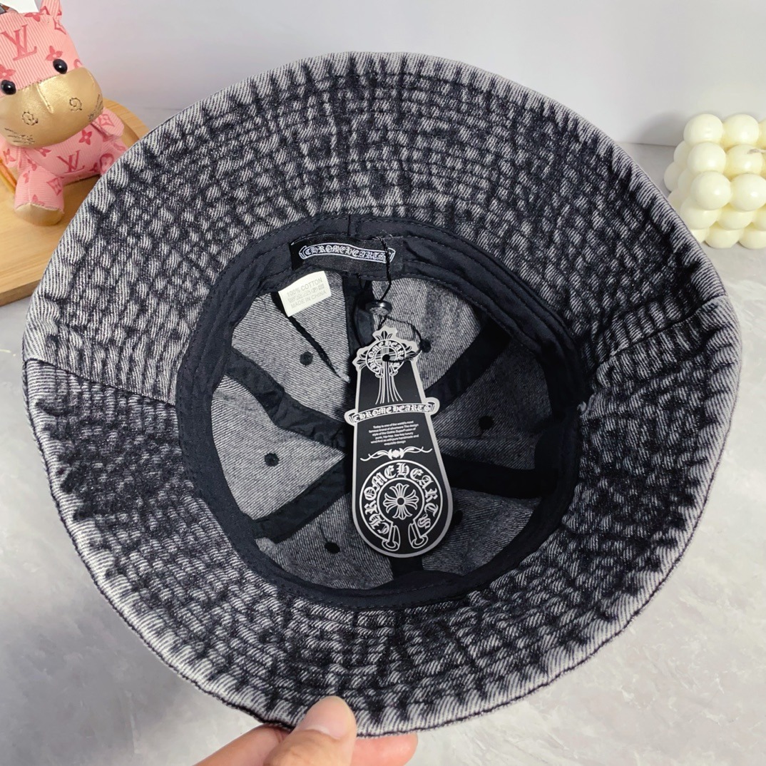 クロムハーツ「Chrome Hearts」 ディストレスド デニム バケットハット