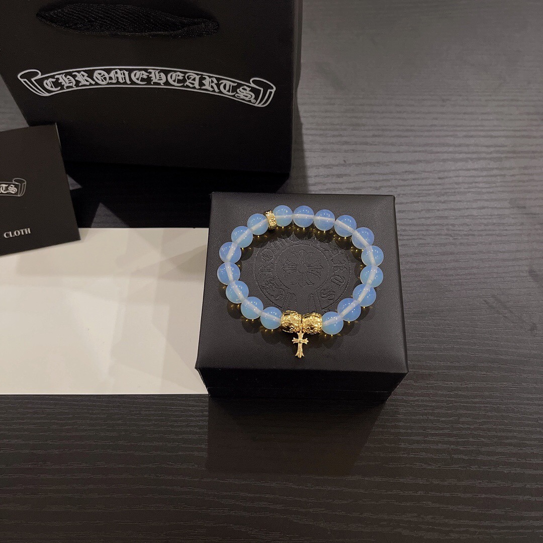 クロムハーツ「Chrome Hearts」925シルバー エラスティック ブレスレット