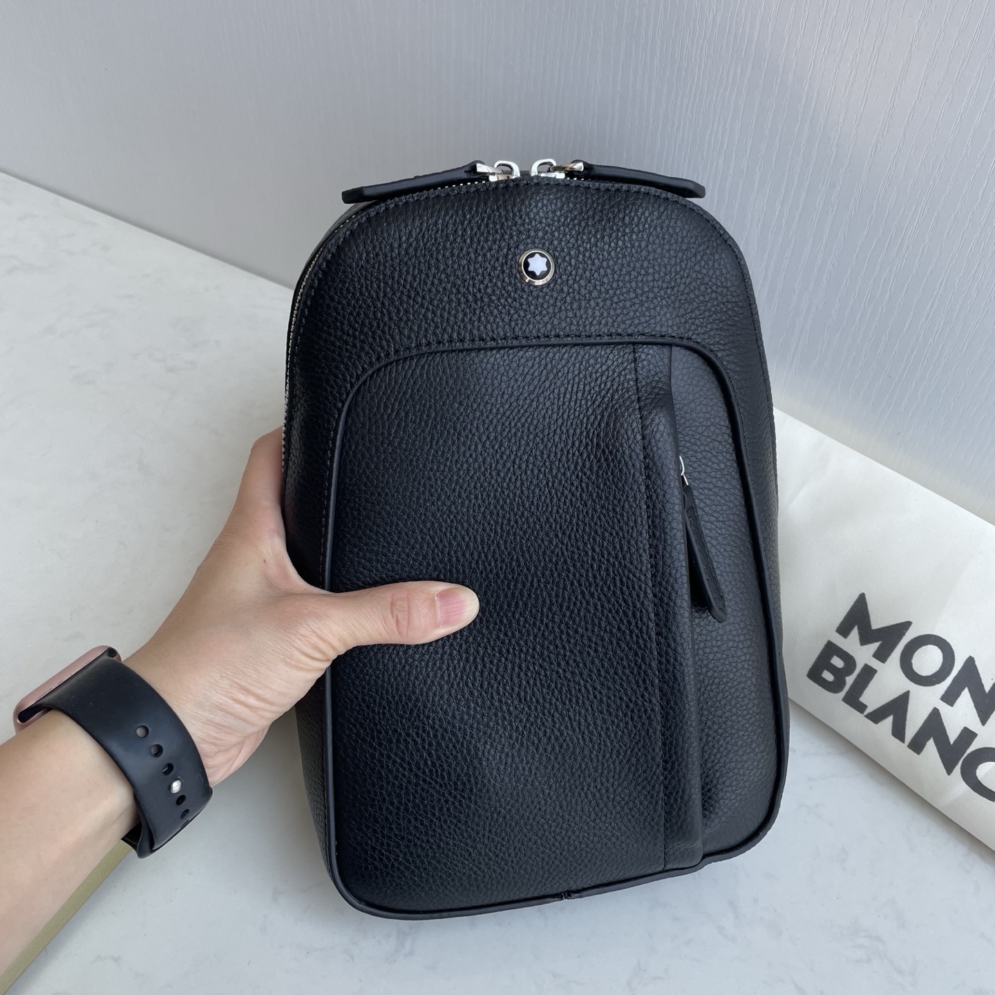 モンブラン 「Montblanc」モンブラン レザーメッセンジャーバッグ / ショルダーバッグ 