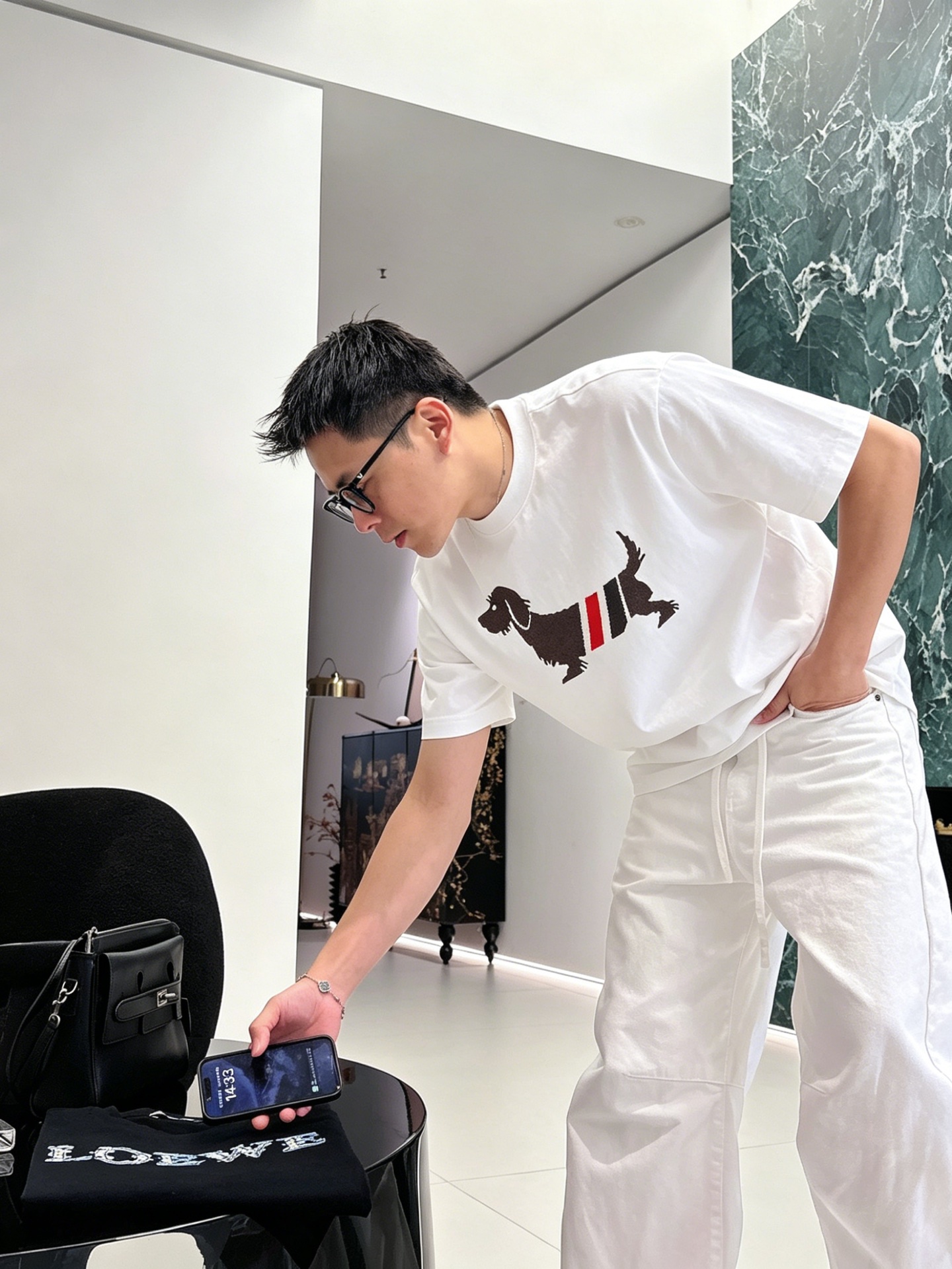 バーバリー「Burberry」バーバリー TB ロゴプリントTシャツ / ショートスリーブ クルーネック