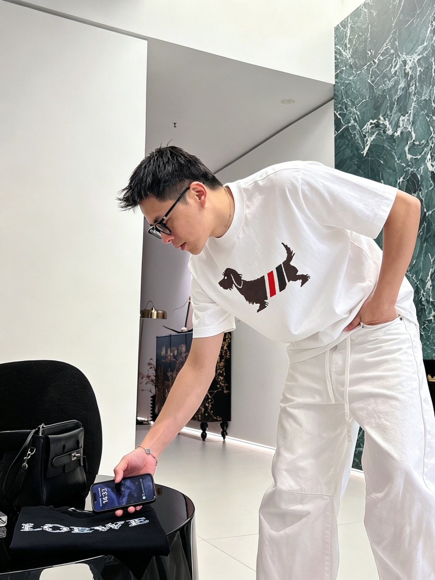 バーバリー「Burberry」バーバリー TB ロゴプリントTシャツ / ショートスリーブ クルーネック