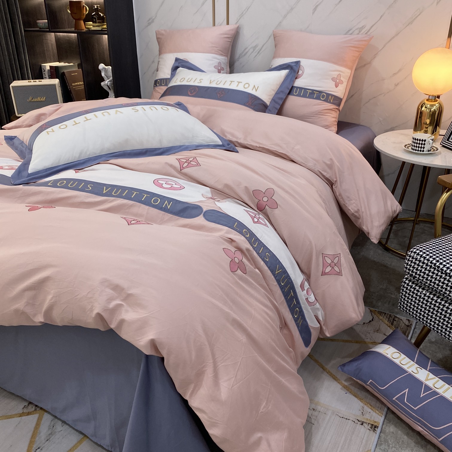 ルイ・ヴィトン「Louis Vuitton」プレミアムコットン デジタルプリント 4点セット