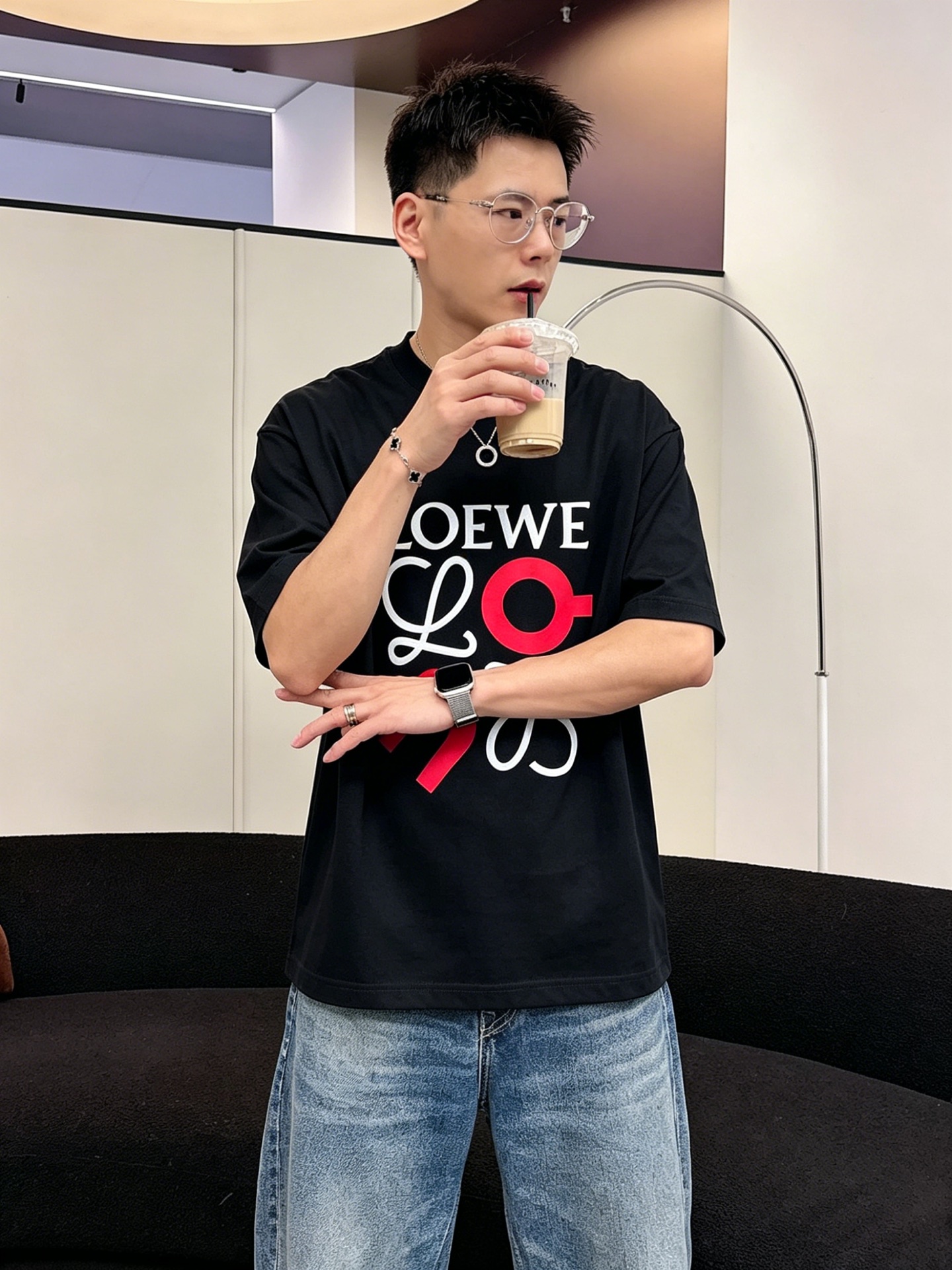 ロエベ「Loewe」ロエベ ロゴプリントTシャツ / ショートスリーブ クルーネック