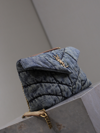 2026サンローラン「SAINT LAURENT LOULOU PUFFER デニム プーチ