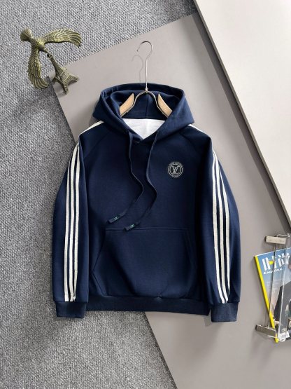 ルイ・ヴィトン「Louis Vuitton」メンズ フード付きコットンパーカー(ユニセックス)