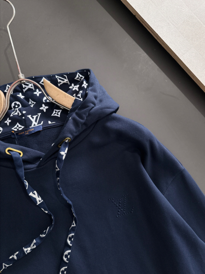 ルイ・ヴィトン「Louis Vuitton」フード付きコットンパーカー(メンズ)