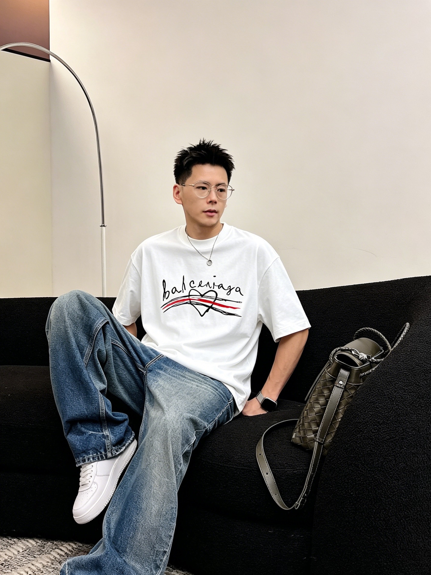 バレンシアガ「Balenciaga」ロゴプリントTシャツ / ショートスリーブ クルーネック