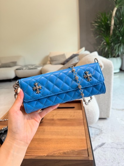 クロムハーツ「Chrome Hearts」ダイヤモンド キルティング チェーンショルダーバッグ