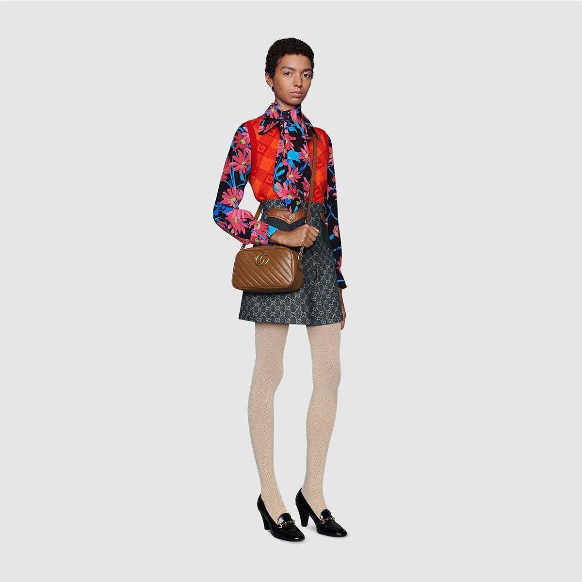 グッチ「Gucci」 〔GGマーモント〕キルティング スモール ショルダーバッグ