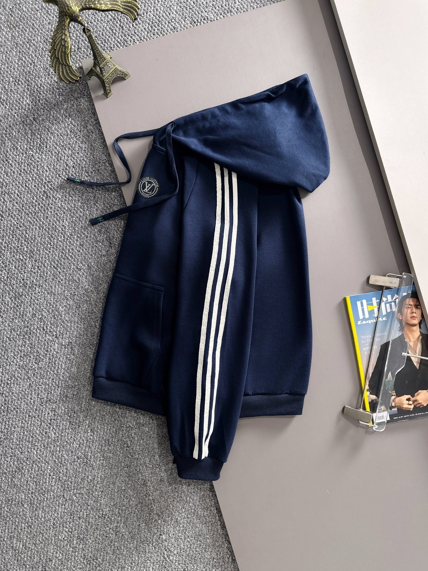 ルイ・ヴィトン「Louis Vuitton」メンズ フード付きコットンパーカー(ユニセックス)