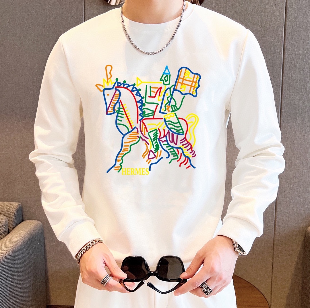 エルメス「Hermès」春秋 メンズ スウェットセット