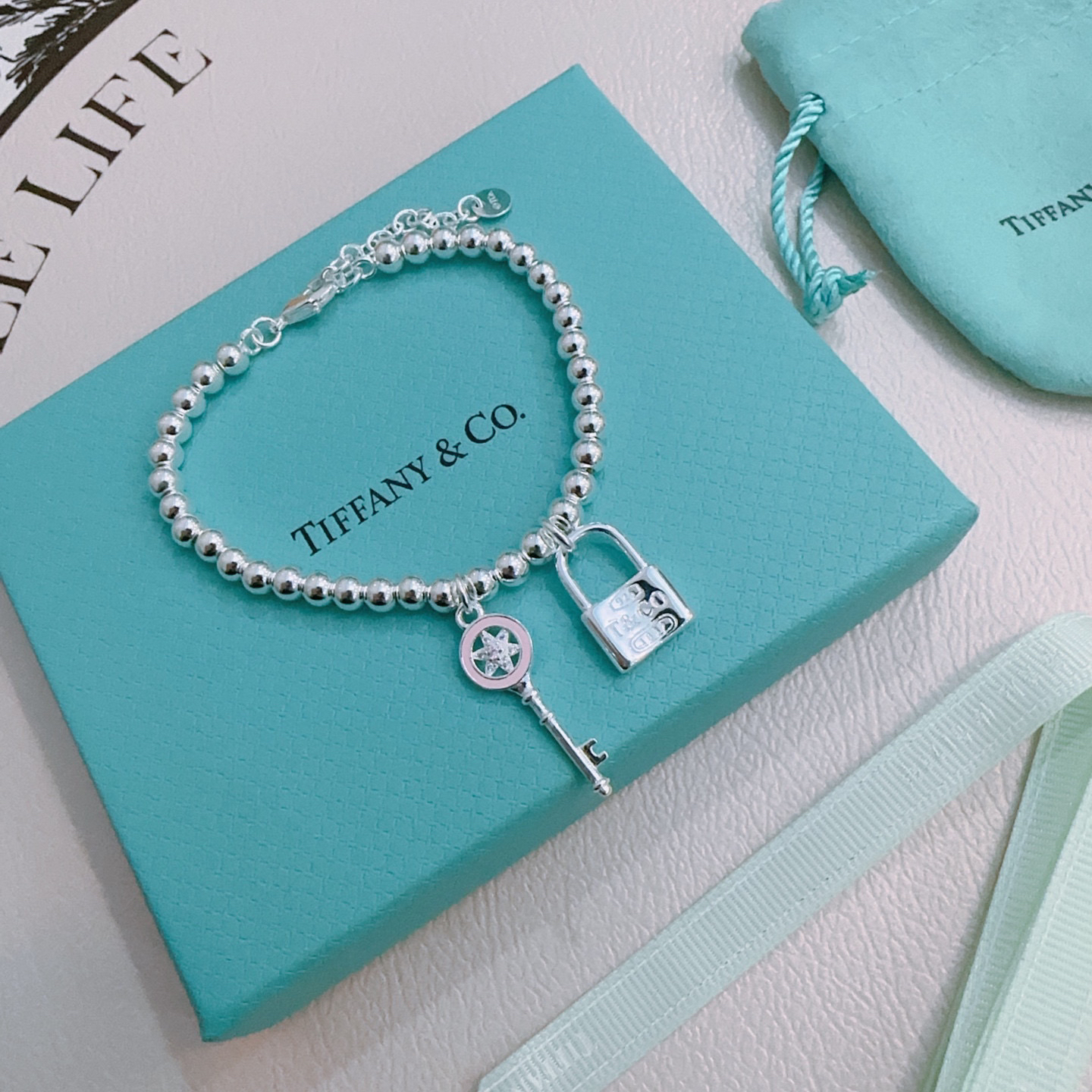 ティファニー「Tiffany & Co.」ポリッシュドシルバーリンク ブレスレット