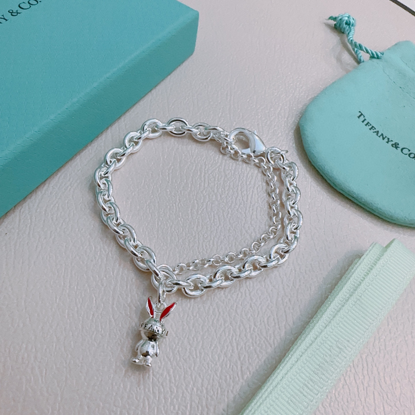 ティファニー「Tiffany & Co.」ポリッシュドシルバーリンク ブレスレット