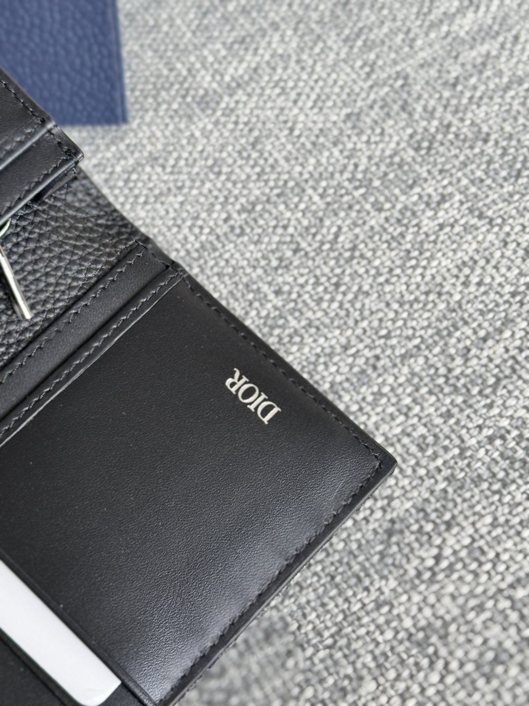 ディオール「Dior」Oblique モチーフ レザー コンパクト ロングウォレット