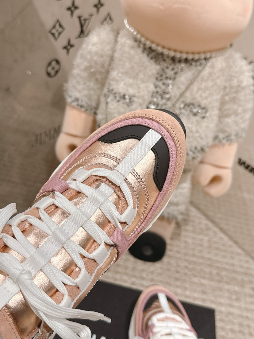 シャネル「Chanel」シャネル スタイル レザースニーカー (パンダカラー) / レジャースニーカー