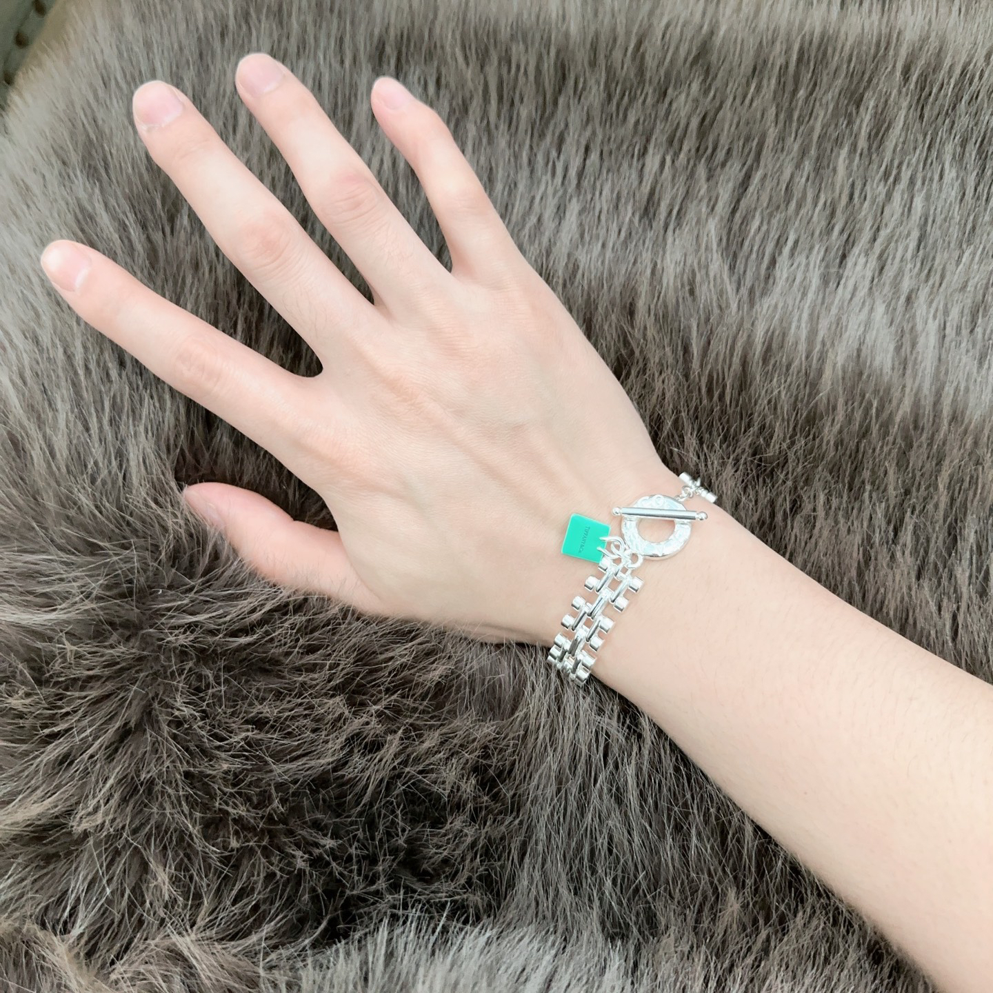 ティファニー「Tiffany & Co.」ポリッシュドシルバーリンク ブレスレット