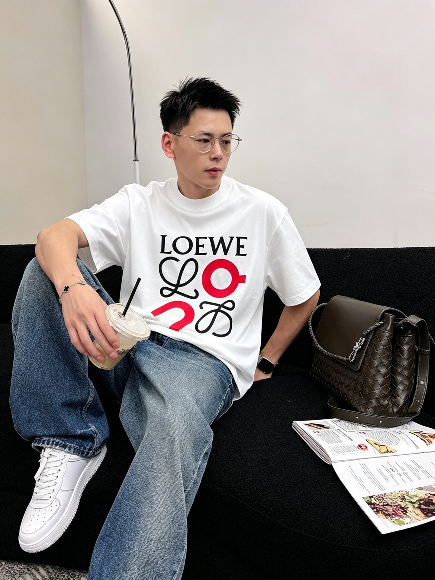 ロエベ「Loewe」ロエベ ロゴプリントTシャツ / ショートスリーブ クルーネック