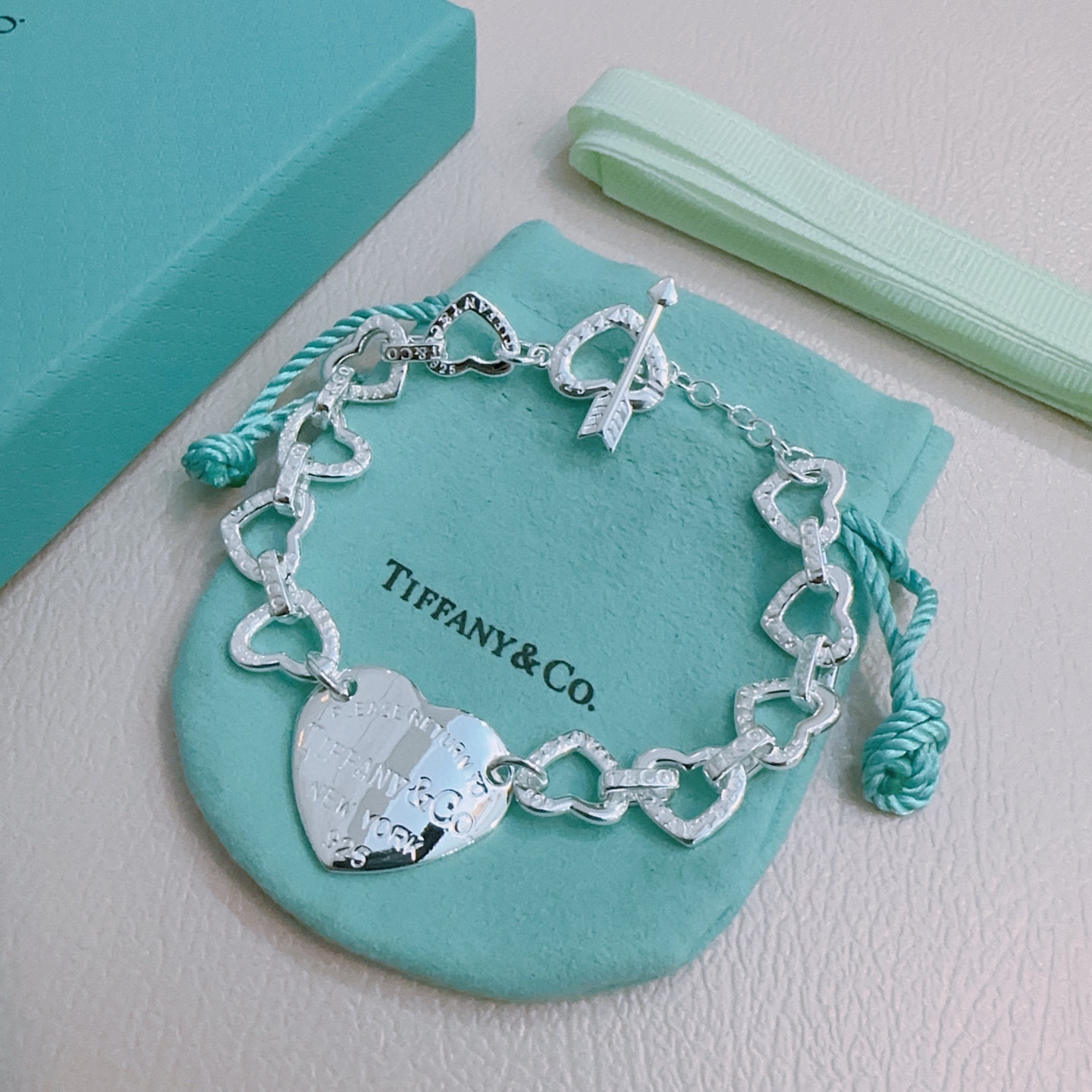 ティファニー「Tiffany & Co.」ポリッシュドシルバーリンク ブレスレット