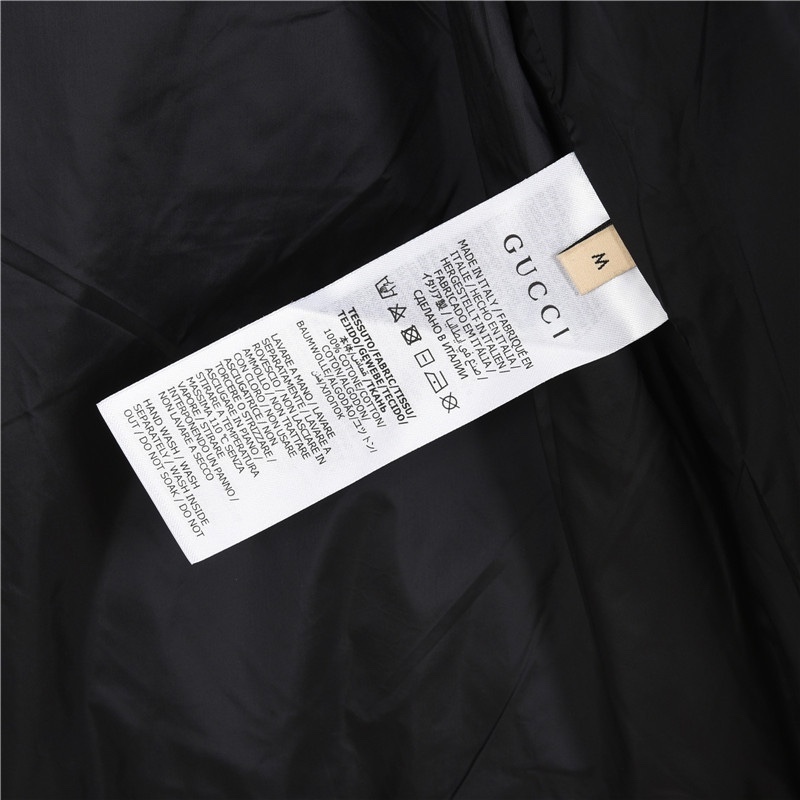 GUCCI / グッチ 24FW の隠し模様のつなぎ合わせジャカード柄のダウンジャケット