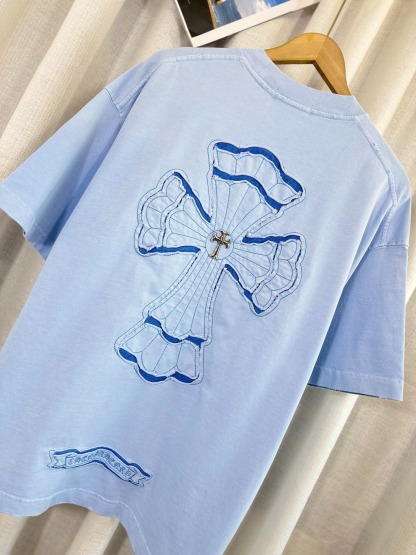 クロムハーツ「Chrome Hearts」クロスパッチワーク ウォッシュドTシャツ