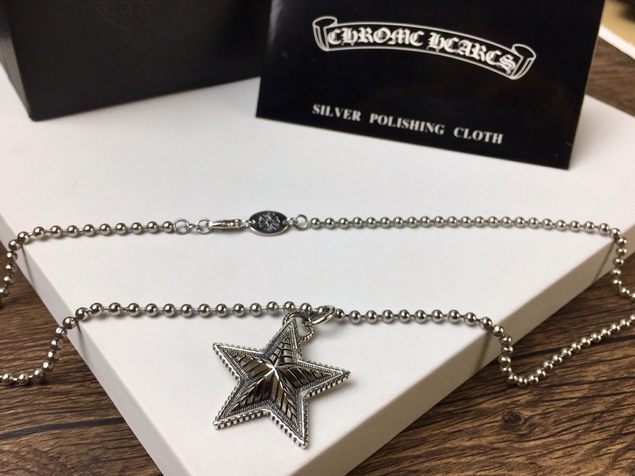 クロムハーツ「Chrome Hearts」ペンタグラム ロングチェーン ネックレス