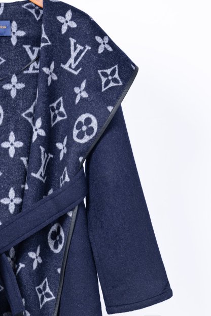 ルイ・ヴィトン「Louis Vuitton」秋冬 レディース ワップルフードロングコート