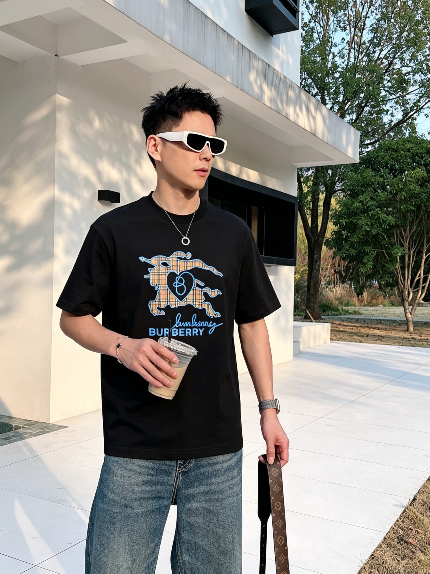 バーバリー「Burberry」ロゴプリントTシャツ / ショートスリーブ クルーネック
