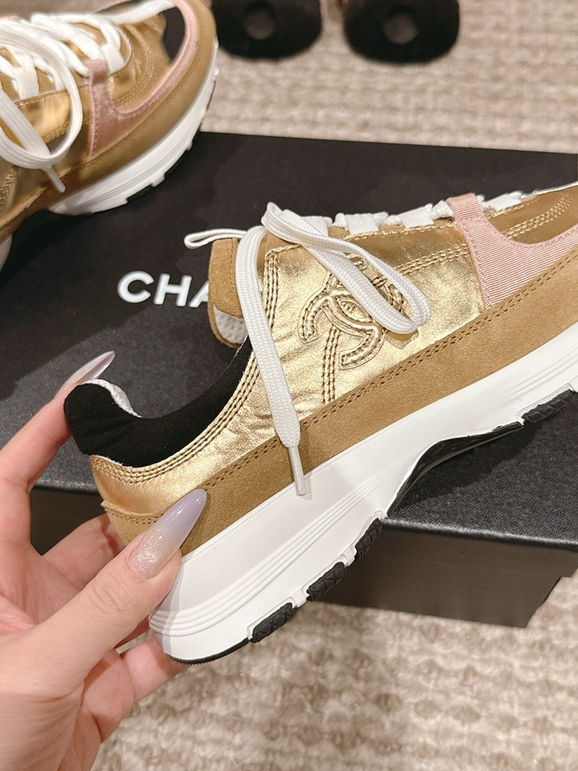 シャネル「Chanel」シャネル スタイル レザースニーカー (パンダカラー) / レジャースニーカー