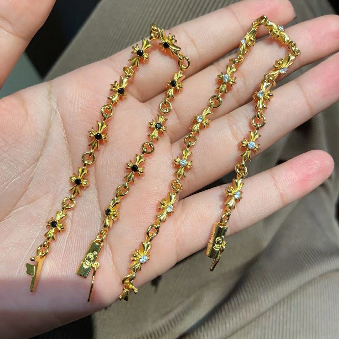 クロムハーツ (Chrome Hearts)クロム ハーツ ゴールド ダイヤモンド ブレスレット