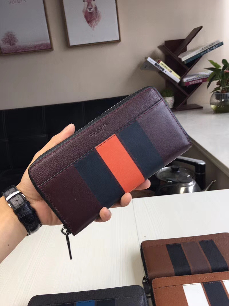 コーチ「Coach」メンズ ラウンドファスナー ロングウォレット