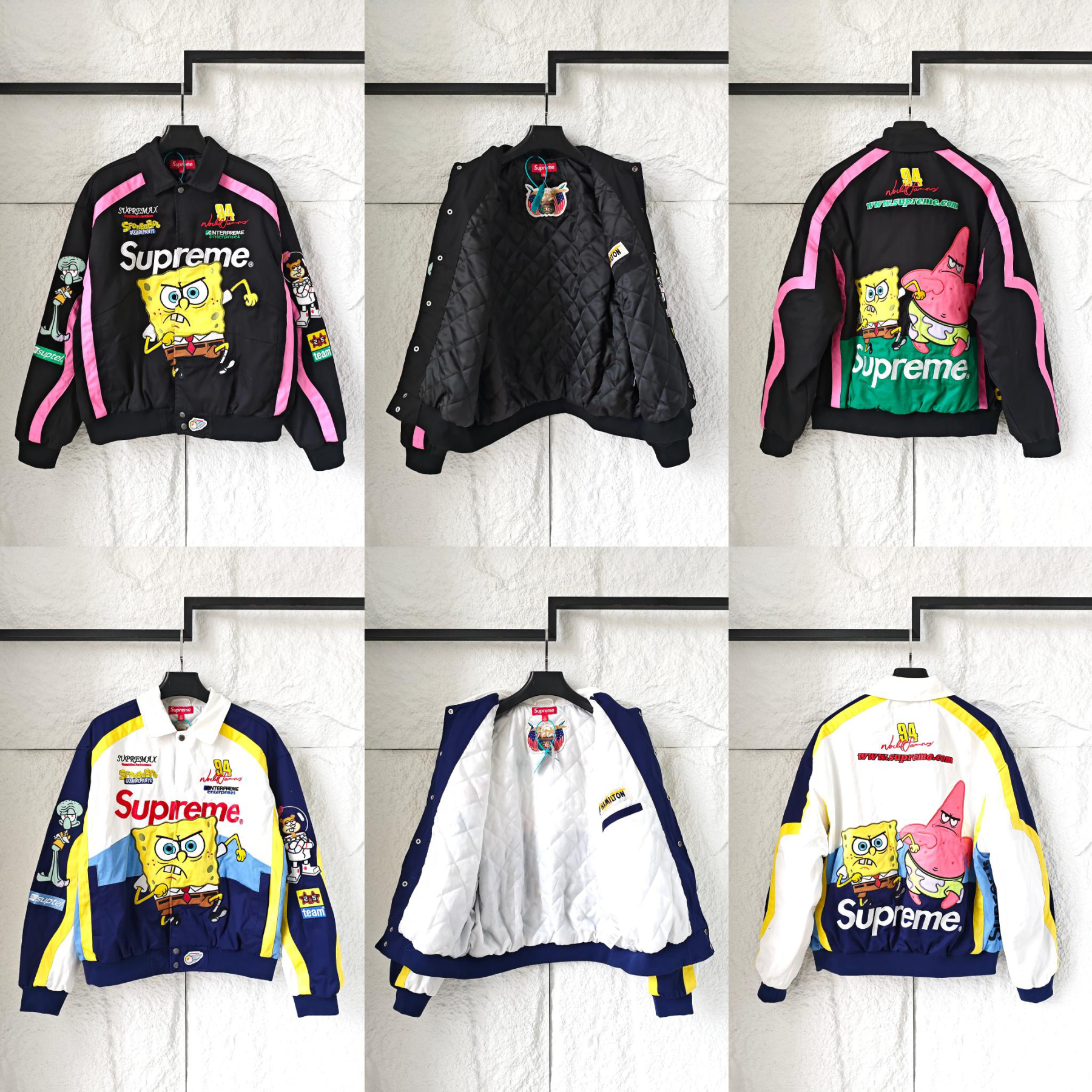 Supreme x SpongeBob SquarePants x Jeff Hamilton レーシングジャケット