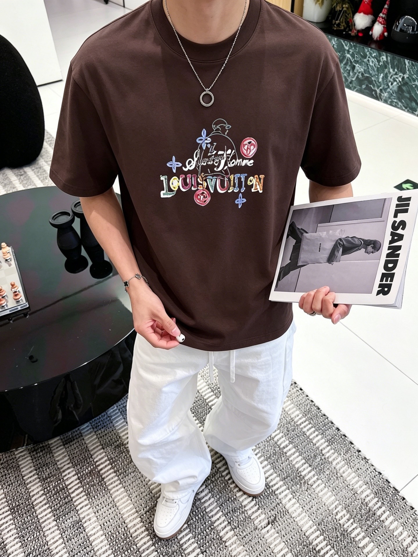 ルイ・ヴィトン「Louis Vuitton」ロゴプリントTシャツ / ショートスリーブ クルーネック