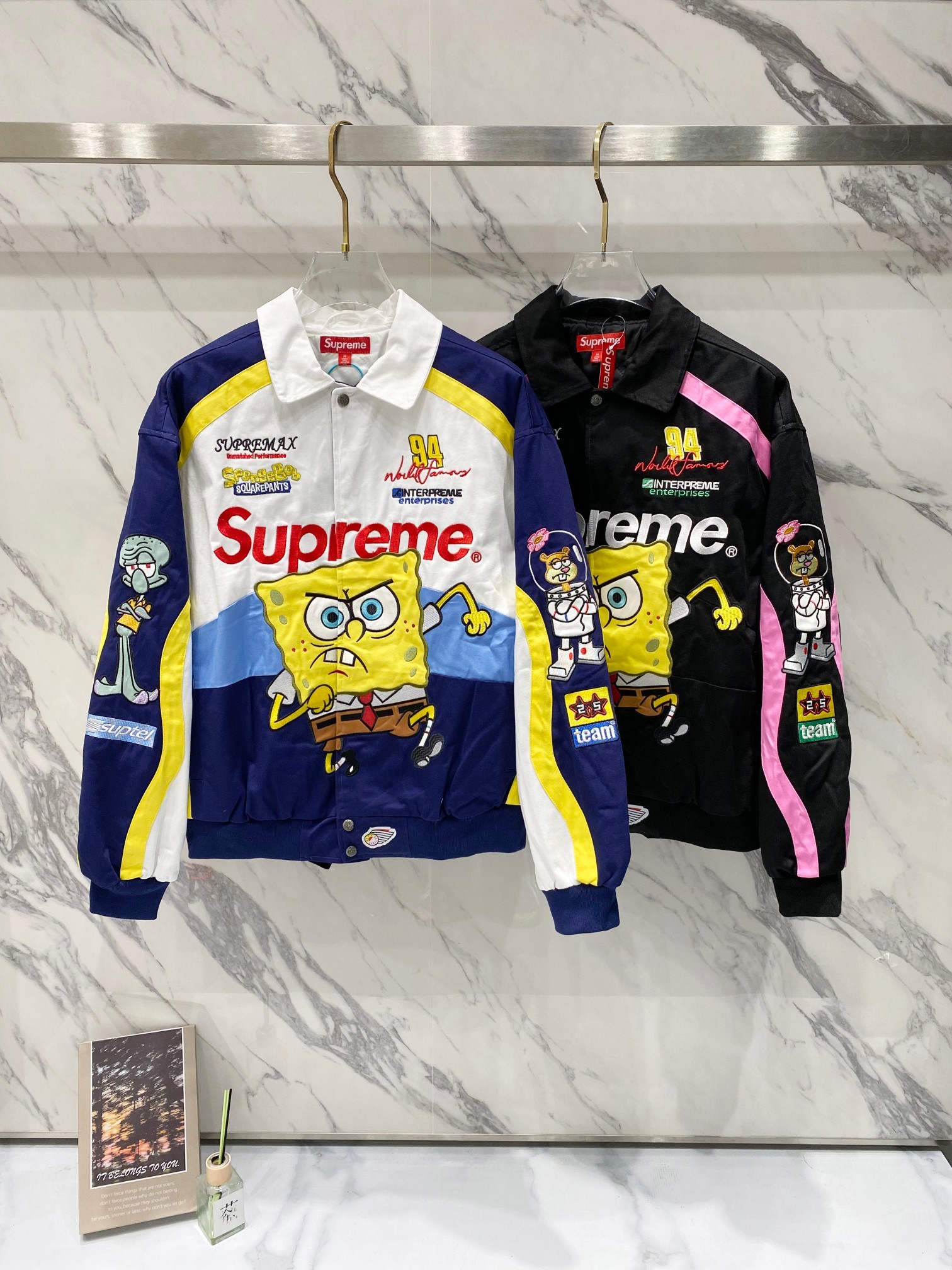 Supreme x SpongeBob SquarePants x Jeff Hamilton レーシングジャケット