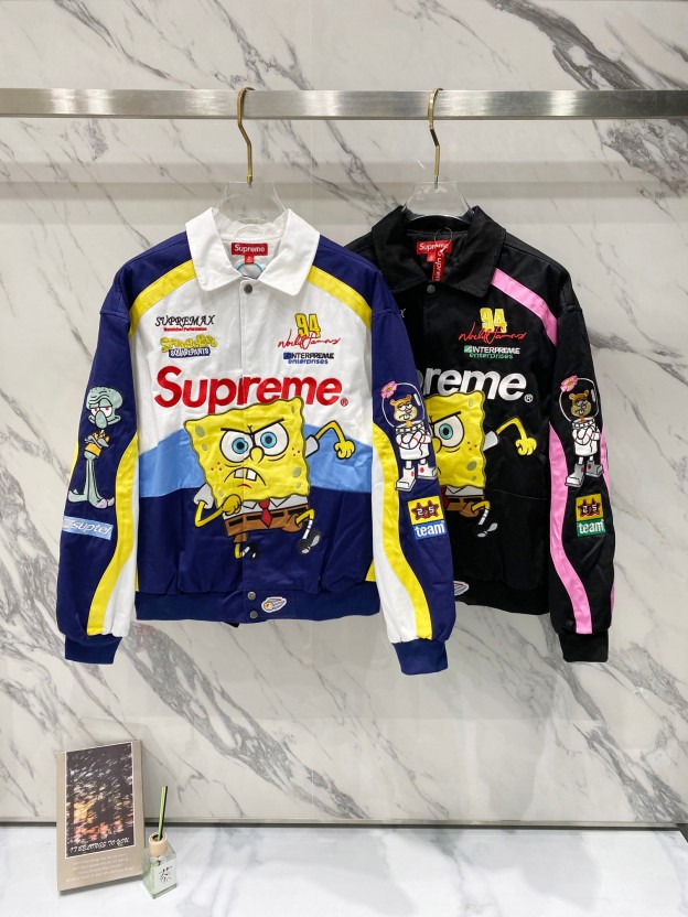 Supreme x SpongeBob SquarePants x Jeff Hamilton レーシングジャケット