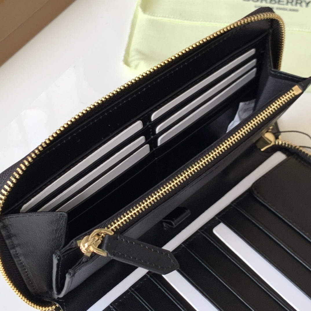 バーバリー「Burberry」Houseチェック & 粒革 ジップ ウォレット