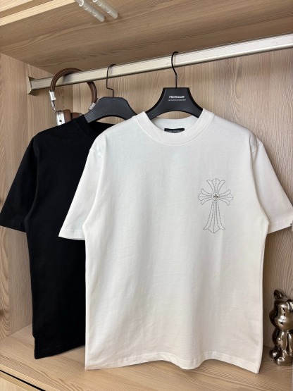 クロムハーツ「Chrome Hearts」クロスレザーパッチTシャツ