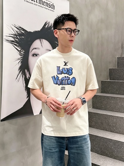 ルイ・ヴィトン「Louis Vuitton」ロゴプリントTシャツ / ショートスリーブ クルーネック