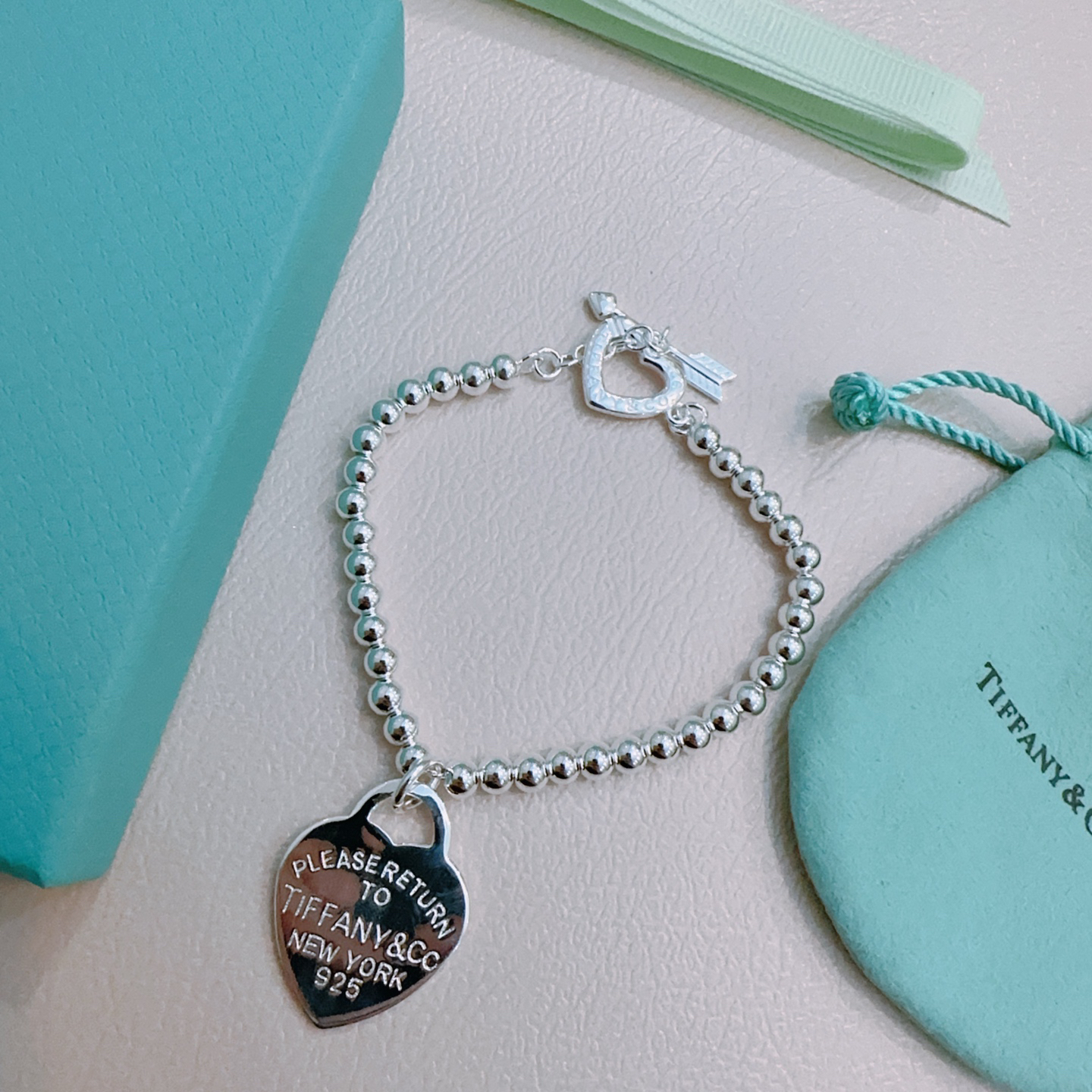 ティファニー「Tiffany & Co.」ポリッシュドシルバーリンク ブレスレット