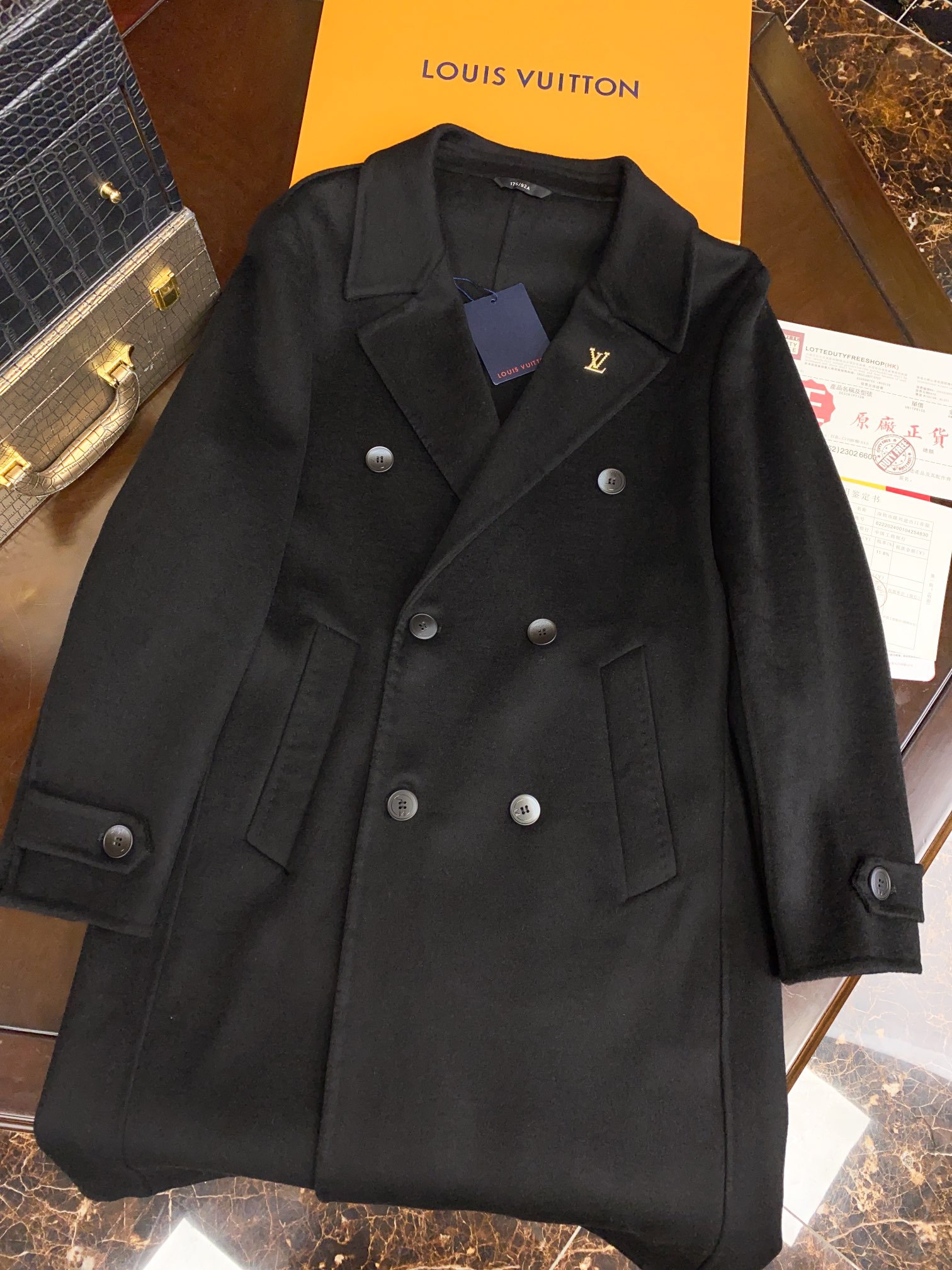 ルイ・ヴィトン「Louis Vuitton」メンズ カシミア オーバーコート