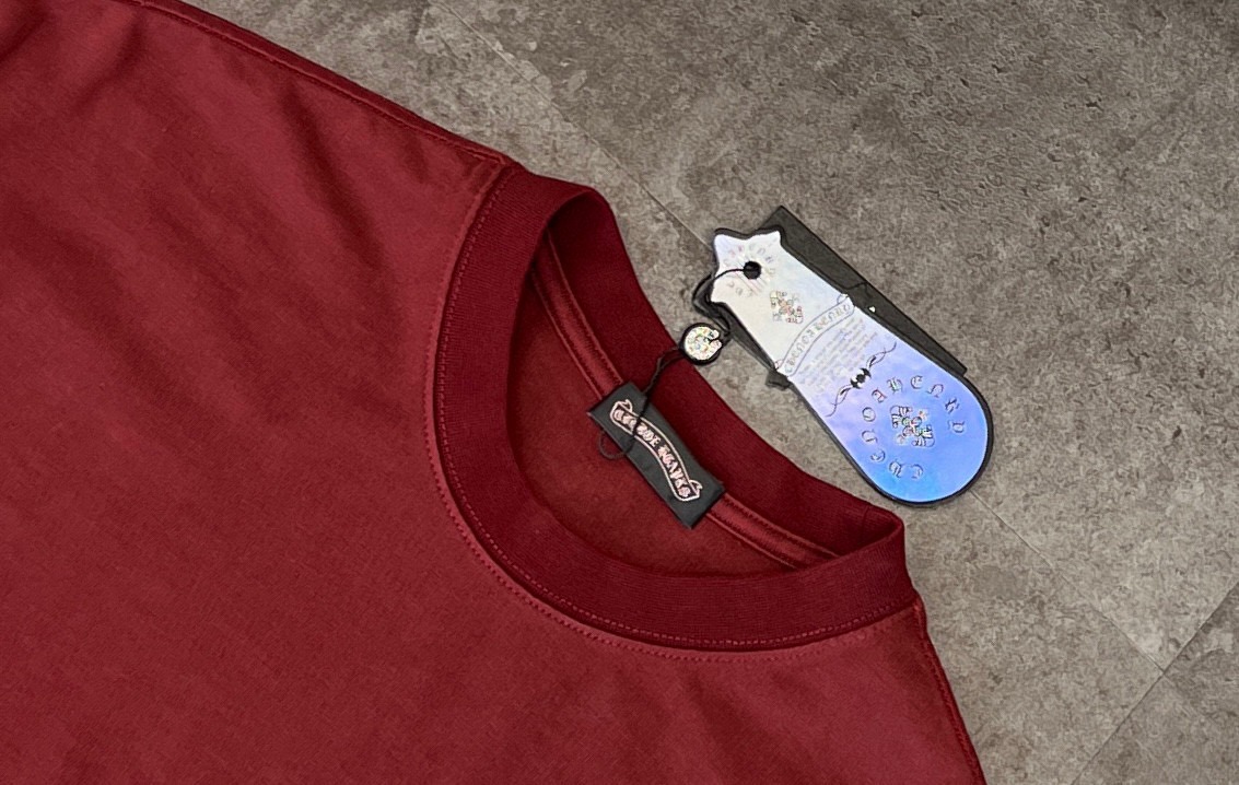 クロムハーツ「Chrome Hearts」ドット＆ホースシュー プリント ブラッシュドコットン Tシャツ