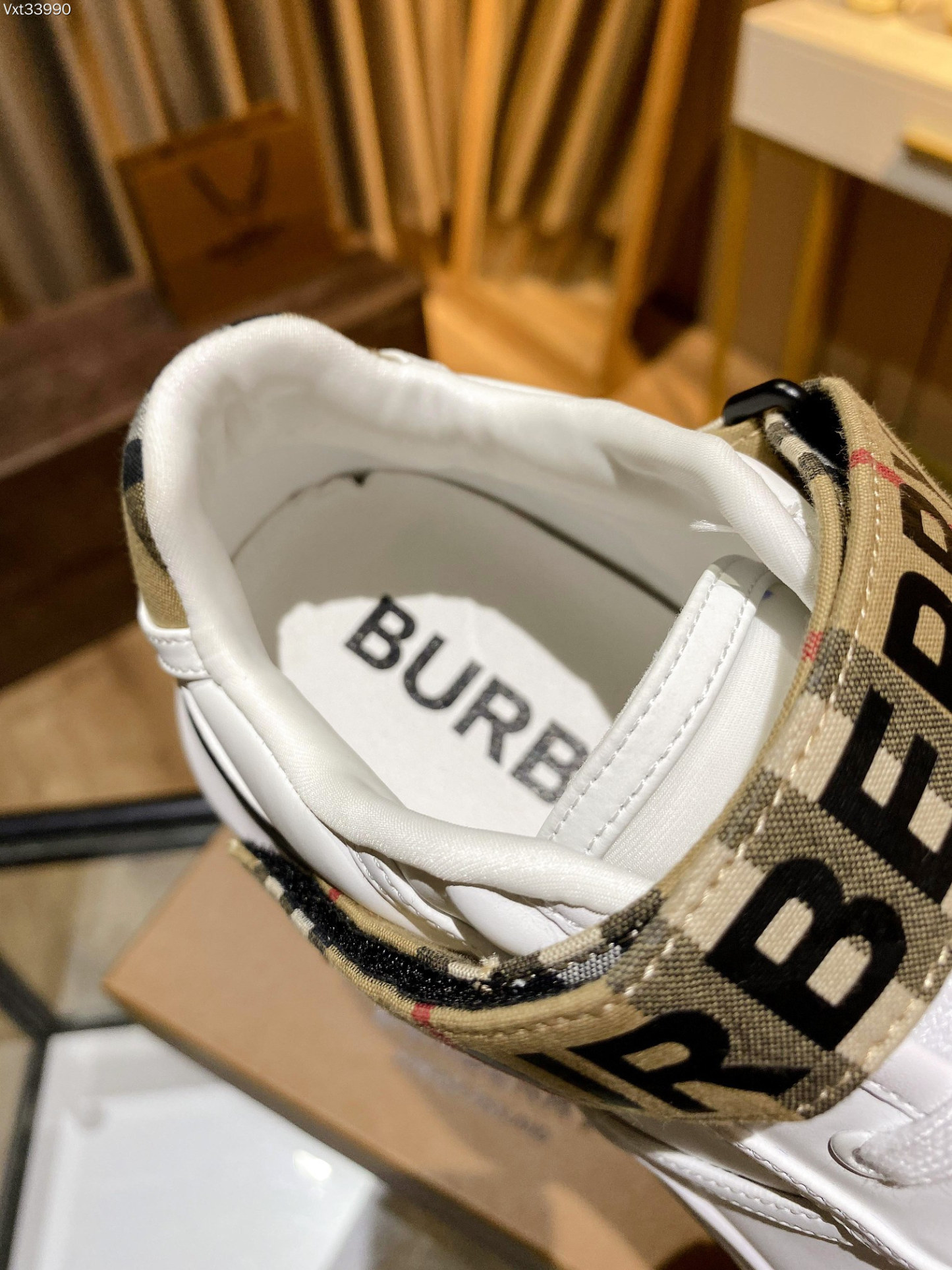 バーバリー「Burberry」バーバリー チェック プラットフォーム スニーカー / レザースニーカー