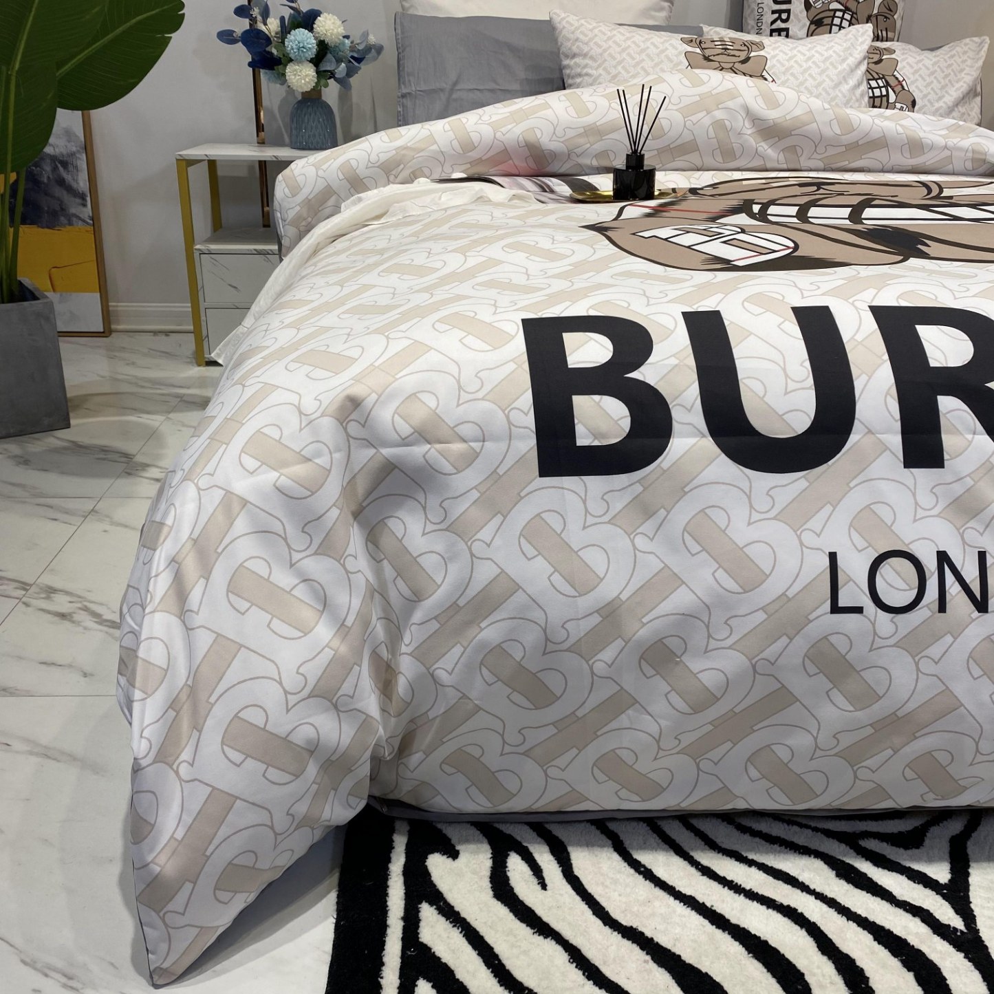 バーバリー「Burberry」プレミアムコットン デジタルプリント 4点セット