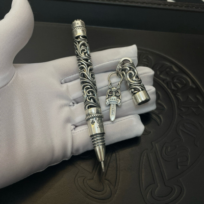 クロムハーツ「Chrome Hearts」ヴィンテージ風 蔓彫り オープンワーク サインペン - 精巧な職人技、非凡な質感