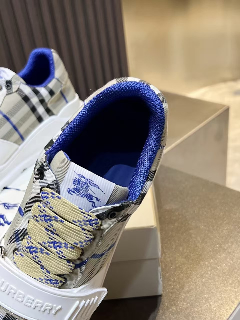 バーバリー「Burberry」バーバリー チェック テラス スニーカー / コットンブレンドスニーカー