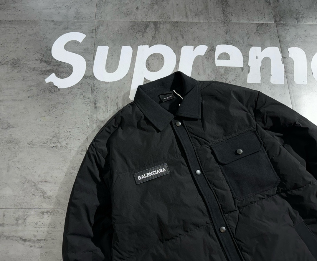 バレンシアガ「Balenciaga」‌冬季限定パッチワークカップルカジュアルダウンジャケット