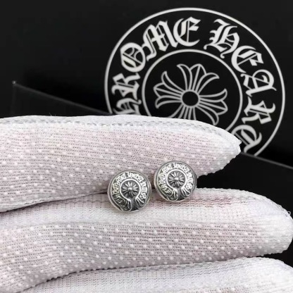 クロムハーツ「Chrome Hearts」クロムハーツ クロス＆ホースシューピアス S925 ユニセックス ピアス