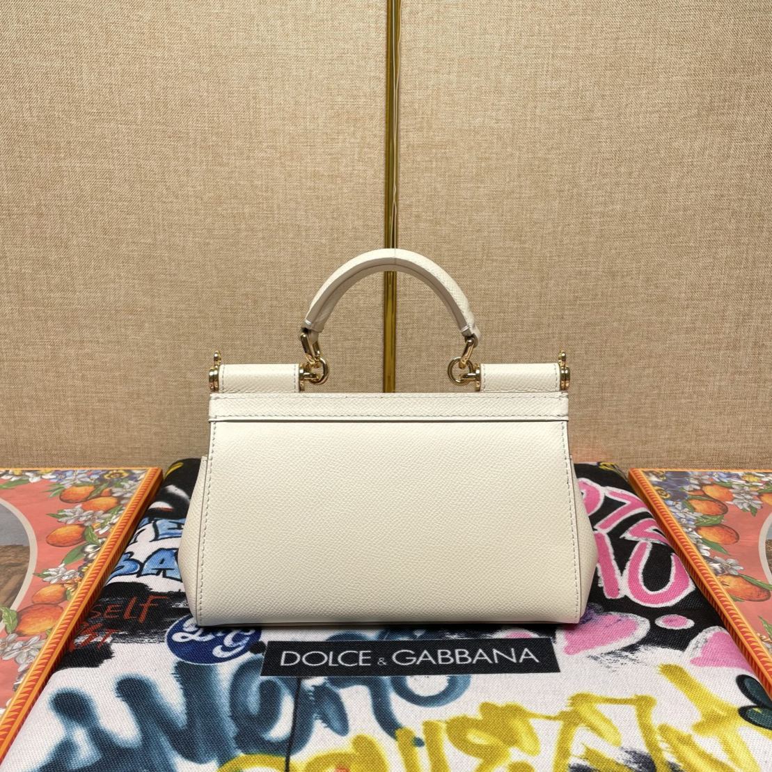 [Copy]ドルチェ・アンド・ガッバーナ「D&G」ラージ ブラック レザートートバッグ