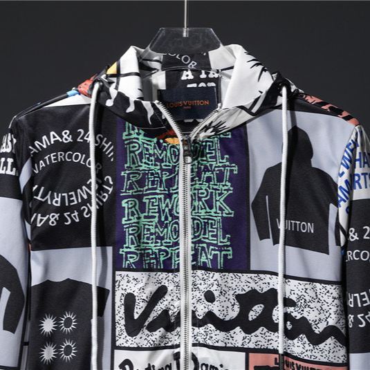 ルイ・ヴィトン「Louis Vuitton」2024秋冬 クラシックロゴ ラウンドネックジャケット メンズアウター